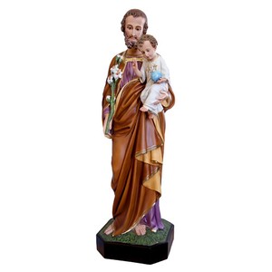 7CM STATUA IN RESINA BIANCA SAN GIUSEPPE 7CM STATUA IN RESINA BIANCA SAN GIUSEPPE