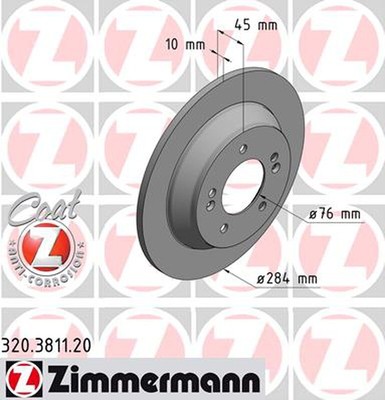2x Bremsscheibe Hinten links Hinten rechts KIA Carens IV