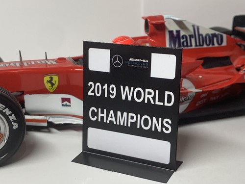 Pitboard 1:43/1:18 (Pizarra F1) / Lewis Hamilton  (Mercedes) 2019 World Champion - Imagen 3 de 11