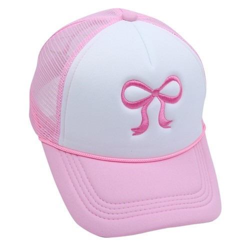 Baseballmütze Schleife Stickerei Trucker Netz Damen Mädchen atmungsaktiv Snapback Cap - Bild 27 von 28