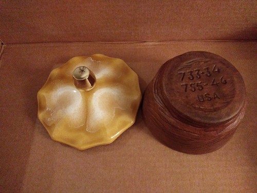 Vtg Treasure Craft Calif Pottery Retro 4Pc Ceramic Serving Set #733-34 - Picture 3 of 5