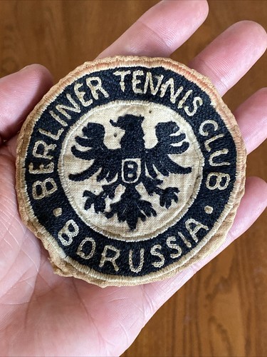 Antique BERLINER GERMAN PRUSSIAN TENNIS CLUB BORUSSIA FOOTBALL SOCCER PATCH 3.5” - Picture 1 of 18