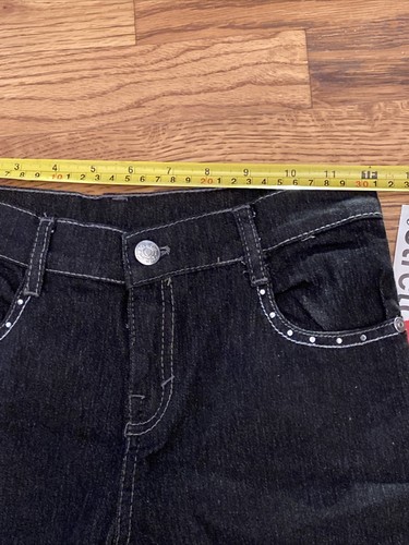 Real Love Black Stretch Denim Jeans Size 12 Inseam 25" NEW WITH TAGS - Picture 8 of 10
