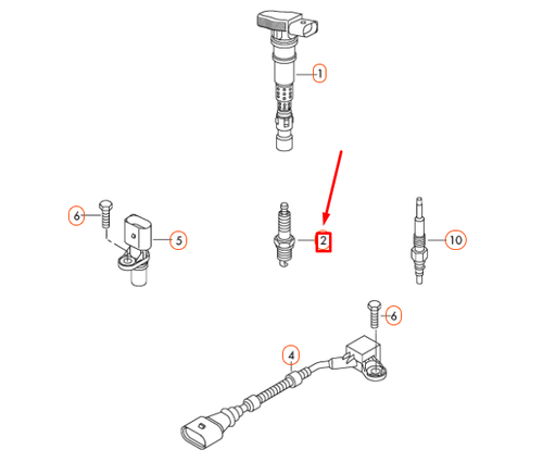 New AUDI A4 B8 Spark Plug 'Longlife' 101905611G - Picture 5 of 7