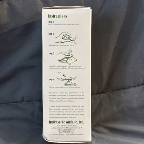 Southwest Fireplace- Black Turquoise Incent Burner- Cones- Piñon Scent - Afbeelding 3 van 5