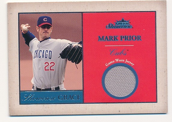 MARK PRIOR 2004 FLEER SHOWCASE JERSEY PATCH #SG-MP2 SP CHICAGO CUBS #054/150