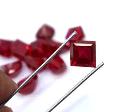 Natural Red Ruby 160 Ct Fancy Cut Burma 13-15 Pcs Certified Loose Gemstone Lot