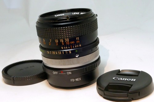 Canon SSC 50mm f1.4 manual focus Lens adapted to Sony E mount α6300 cameras - Picture 3 of 20