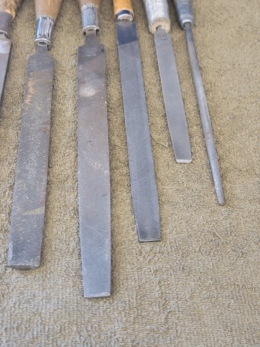 45 Half Round Flat Standard Smooth Wood Handle Metal File Set - Picture 8 of 24