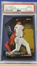Cal Ripken Jr. - 2018 Finest Careers Die Cut Gold Refractor CR-10   PSA 10 
