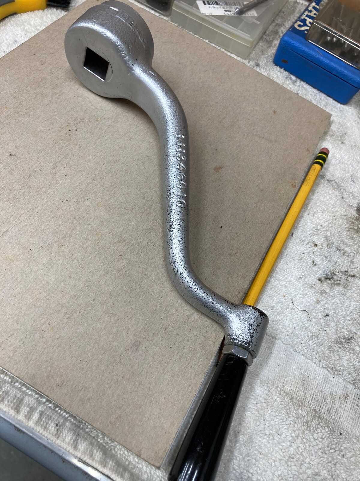 MILLING MACHINE CRANK HANDLE, 5/8" Square, CLAUSING 8520 Mill, 8525