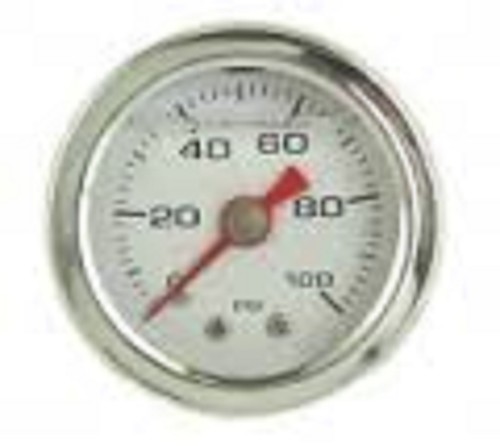 MARSHALL/BIG END PERFORMANCE 0-100 PSI LIQUID FILLED GAUGE #15033 - Picture 1 of 2