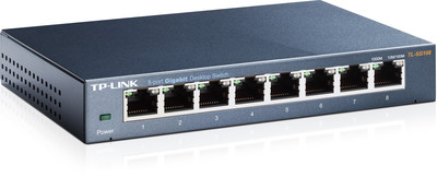 TP-Link TL-SG108 8-Port Gigabit Netzwerk Switch (Plug-and-Play  8* RJ-45 LAN)