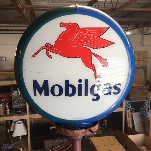 Antique Bowser Gas Pump 1910 Mobilgas Globe Old Early 1900s Vintage Automotive - Picture 2 of 24