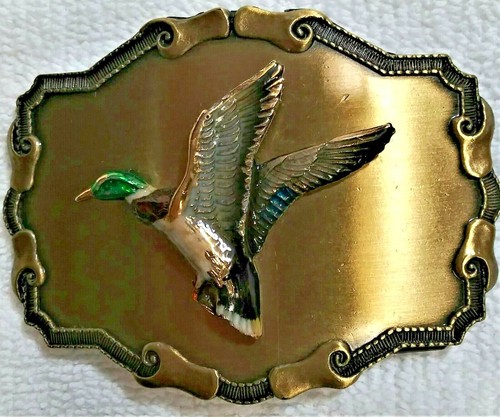 1977 1978 Raintree DUCK Flying Hunter Hunting Belt Buckle Rare C All Pics - Picture 5 of 6