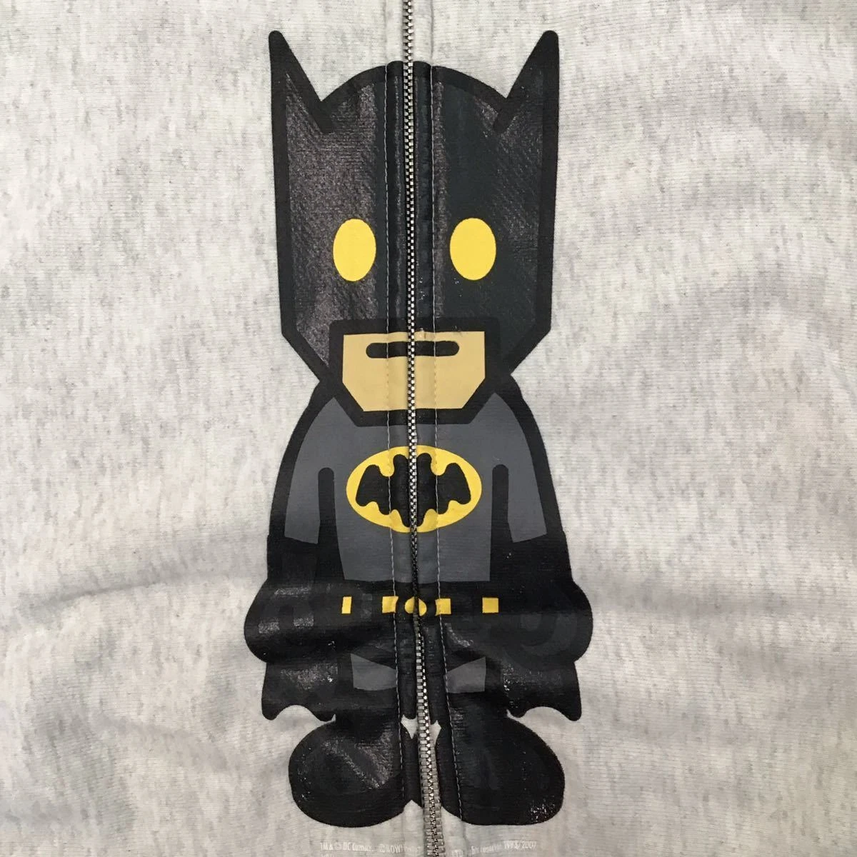 BAPE DC Comics Batman full zip hoodie Light Gray A Bathing Ape