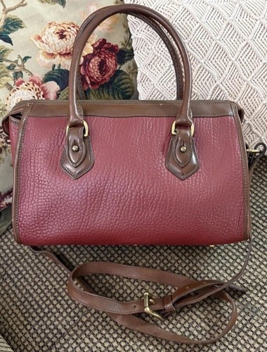 Bolso Dooney Bourke Rouge Borgoña Vintage Bolso Doctor Todo Clima Cuero AWL - Imagen 6 de 16