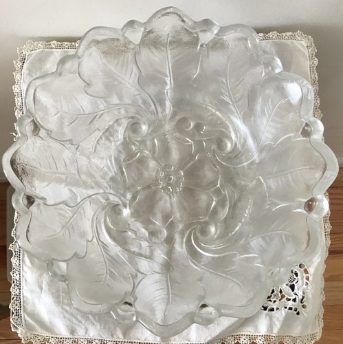 INDIANA GLASS 9" Bowl Wild Rose Vintage Glass Serving or Salad Bowl Mid Century - Picture 5 of 5