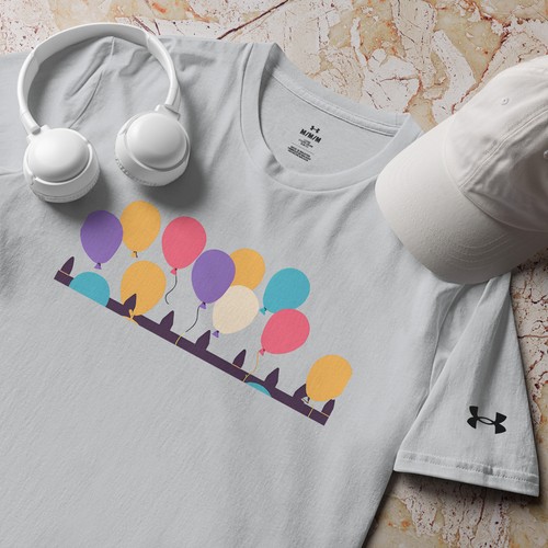 New Under Armour Women's Tee Shirt S-2XL Relaxed Fit Balloons Short Sleeve Crew - Picture 9 of 27