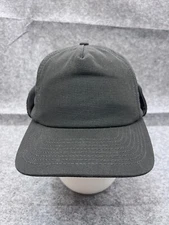 Dri Duck Hat Cap Fitted Adult Medium Small Black Cotton Ear Flap Camp Hunt WARM