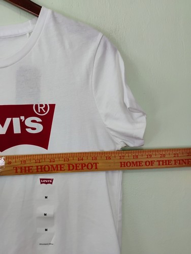 Levis Short Sleeve T Shirt Batwing Womens Medium White NEW - Picture 5 of 6