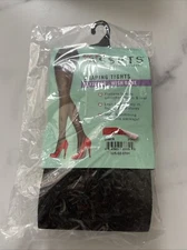 Assets by Sara Blakely Spanx Brand Shaping Tights Textured Wishbone Black SZ 1