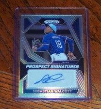 2024 Panini Prizm Sebastian Walcott Silver Prospect Signatures Autograph Auto