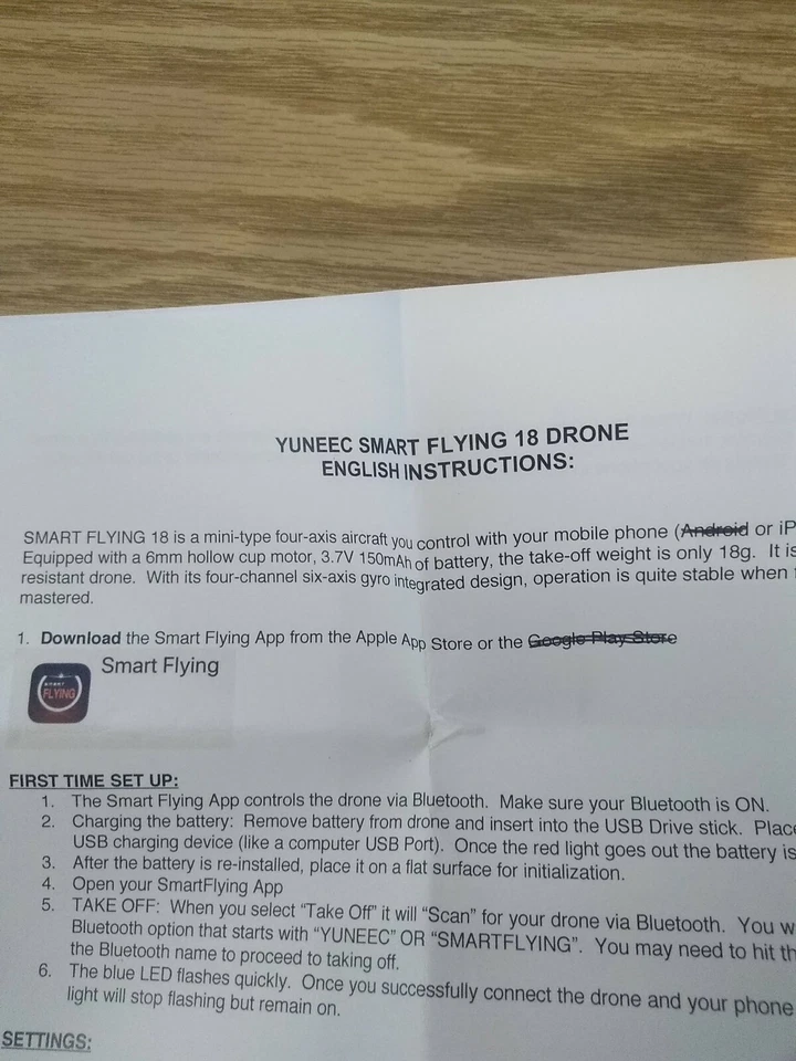 Yuneec Smart Flying 18 Drone - Image 3 of 3