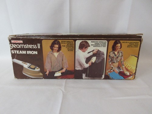 Vintage Steamstress II Steam Iron in Original Box with Manual Harvest Gold Color - Picture 5 of 16