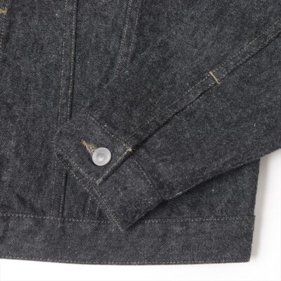ASK availability First) A.PRESSE Black Denim Trucker Jacket