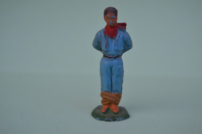 Ancien STARLUX : cow-boy attaché vendu au poteau de torture - Far West