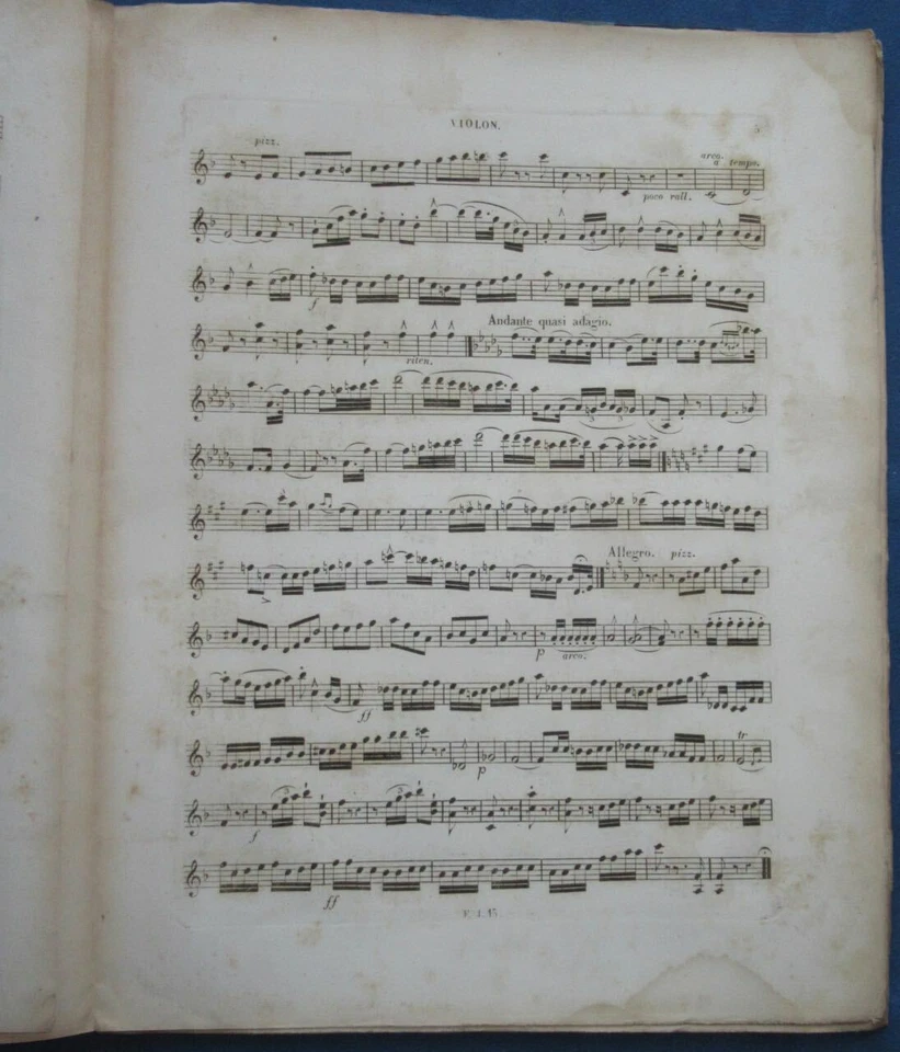 INÉDIT VIOLON PIANO PARTITION NICOLAS LOUIS ROMANCE DE JOSEPH OPÉRA MÉHUL 1838 - Photo 4/4