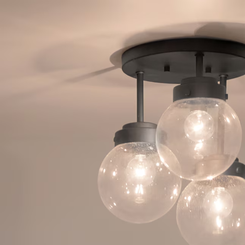 KICHLER Strabo 3 -Light 12" Gloss Black Semi Flush Mount Light - NEW! - Bild 10 von 10