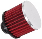 K&N Filters 62-1490 1.25" Push In Valve Cover Breather Chrome Top 3" Diameter