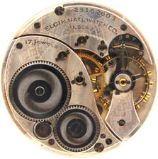 1923 ELGIN POCKET WATCH MOVEMENT 25162603 GRADE 345 12s 17j EM 