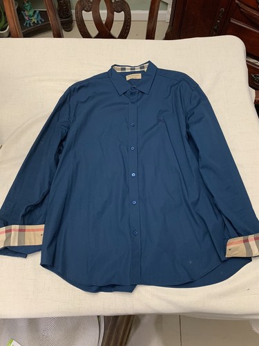 Burberry teal men's shirt, XXXL