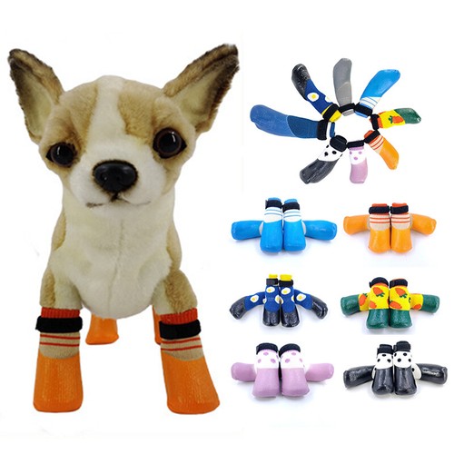 Perro Impermeable Mascota Niño Pequeño Zapatos Antideslizantes Calzado de Lluvia Cachorro Cálido Botas de Nieve - Imagen 2 de 60