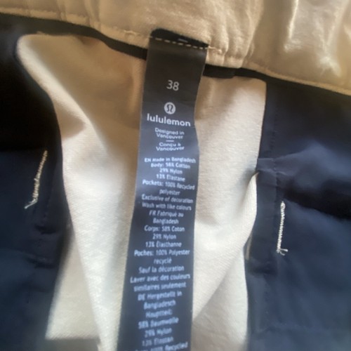 Pantaloncini da uomo Lululemon taglia 38 9 pollici inseam cachi marrone elasticizzato - Foto 3 di 10