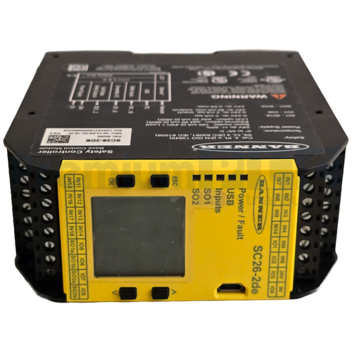 BANNER SC26-2DE SC26 REGOLATORE DI SICUREZZA MODULO DI CONTROLLO BASE P/N 85068 NUPI - Foto 6 di 7