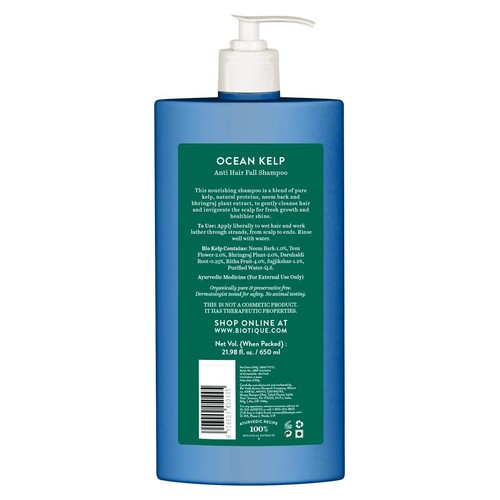 Biotique Ocean Kelp Anti Hair Fall Shampoo Promote Hair Growth 650 ml - Picture 2 of 3