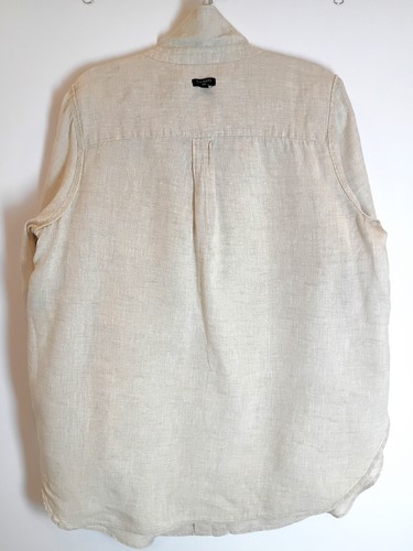Talbots 100% Leinen Tunika Bluse Damen 1X Beige Relaxed Fit Boho Laganlook Strand - Bild 10 von 10