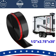 RV Slide Out Seal Wiper 1/2" x 2.75" x 35' Weather Stripping for 018-341 Black