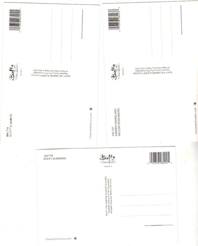(10) Postales de la temporada 3-4 de Buffy the Vampire Slayer + 1 tarjeta coleccionable con picos - Imagen 4 de 8