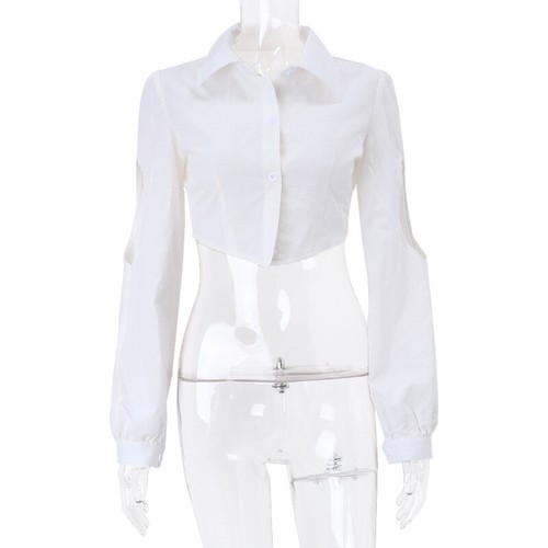 Cardigan donna moda tendenza casual con bavero cavo manica lunga maglietta top - Foto 11 di 11