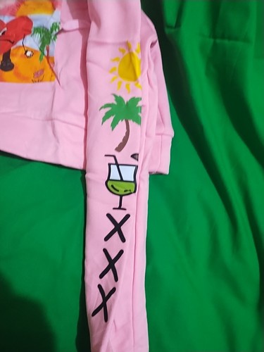 PINK CAT EARS HOODIE. Pullover crop. look super cute with this lonely heart. Med - Picture 5 of 5