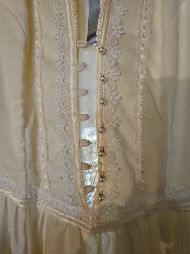 Gunne Sax Vintage 1970's Ivory/Cream Lace Victorian Prairie Boho Jessica Size 9 - Picture 3 of 9