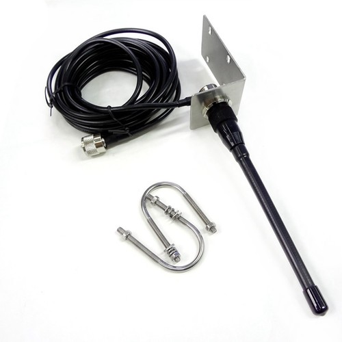 VHF Marine Antenna 156-163Mhz Rubber Mast Aerial with 5M RG-58 Cable for8400 - Zdjęcie 3 z 6