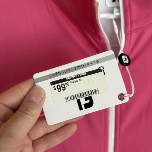 FootJoy FJ Women’s White Pink Long Sleeve Full Zip Golf Jacket Sz L NWT - Picture 8 of 10