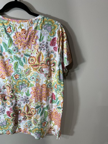 Top Fat Face Cuello en V Mujer 14 Floral Manga Corta Pullover Verano Ligero - Imagen 7 de 19