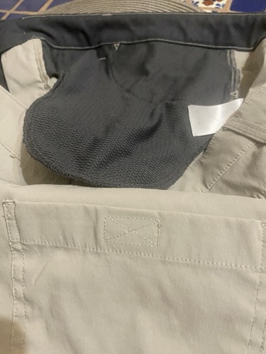 Eddie Bauer Cargo Shorts Mens 40 Flat Front Khaki Nylon Stretch Hiking Outdoor - Picture 8 of 15